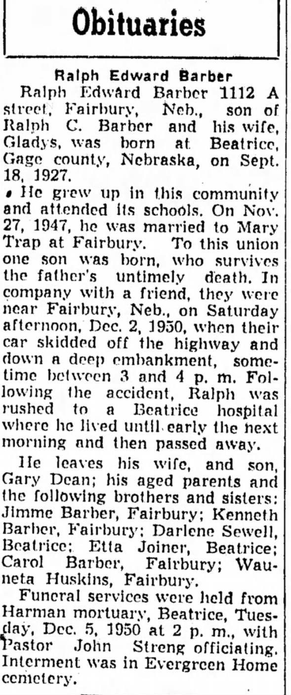 Clipping from Beatrice Daily Sun